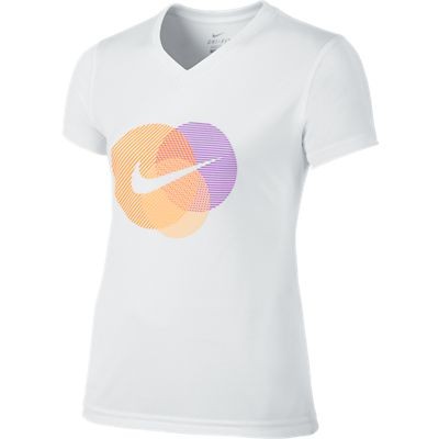 Nike Legend Swoosh V-Neck Fill SS weiß