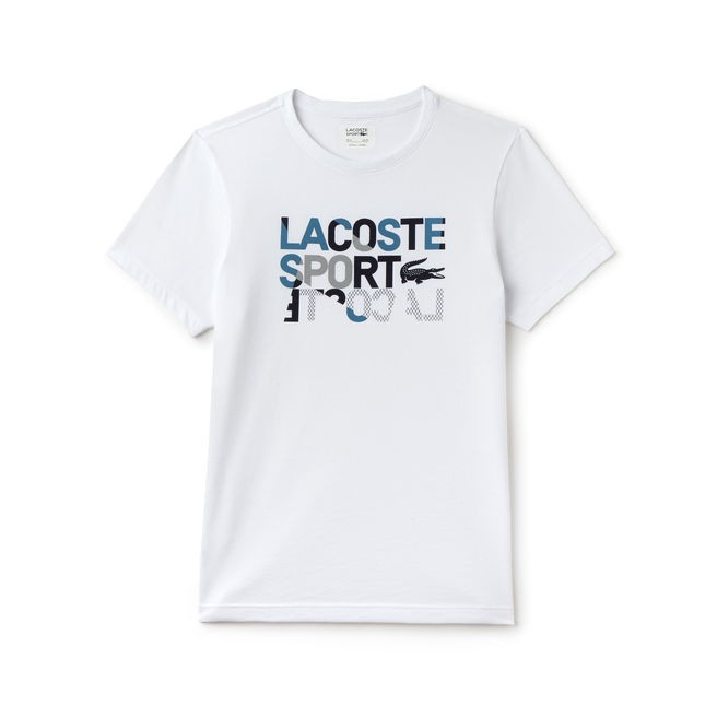 LACOSTE Herren Rundhals Shirt aus Funktions Jersey