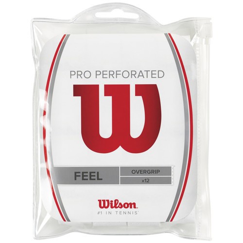 WILSON GRIFFBAND PRO OVERGRIP PERFORATED PACK OF 12 WHITE